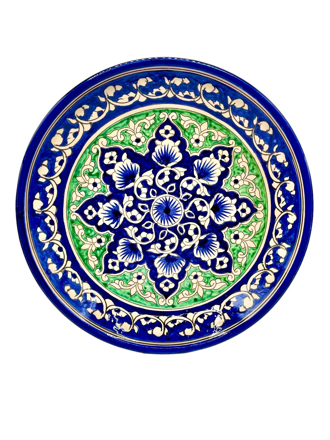 Handmade Legan 25 cm &quot;Qora galam&quot;, blue pattern