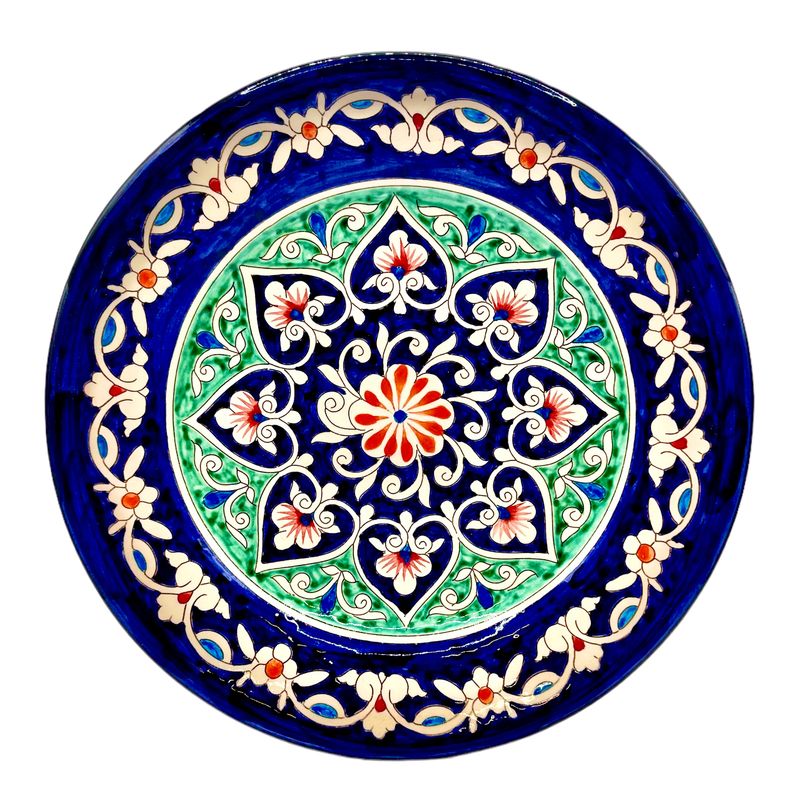 Handmade Legan 22 cm &quot;Qora galam&quot;, blue pattern