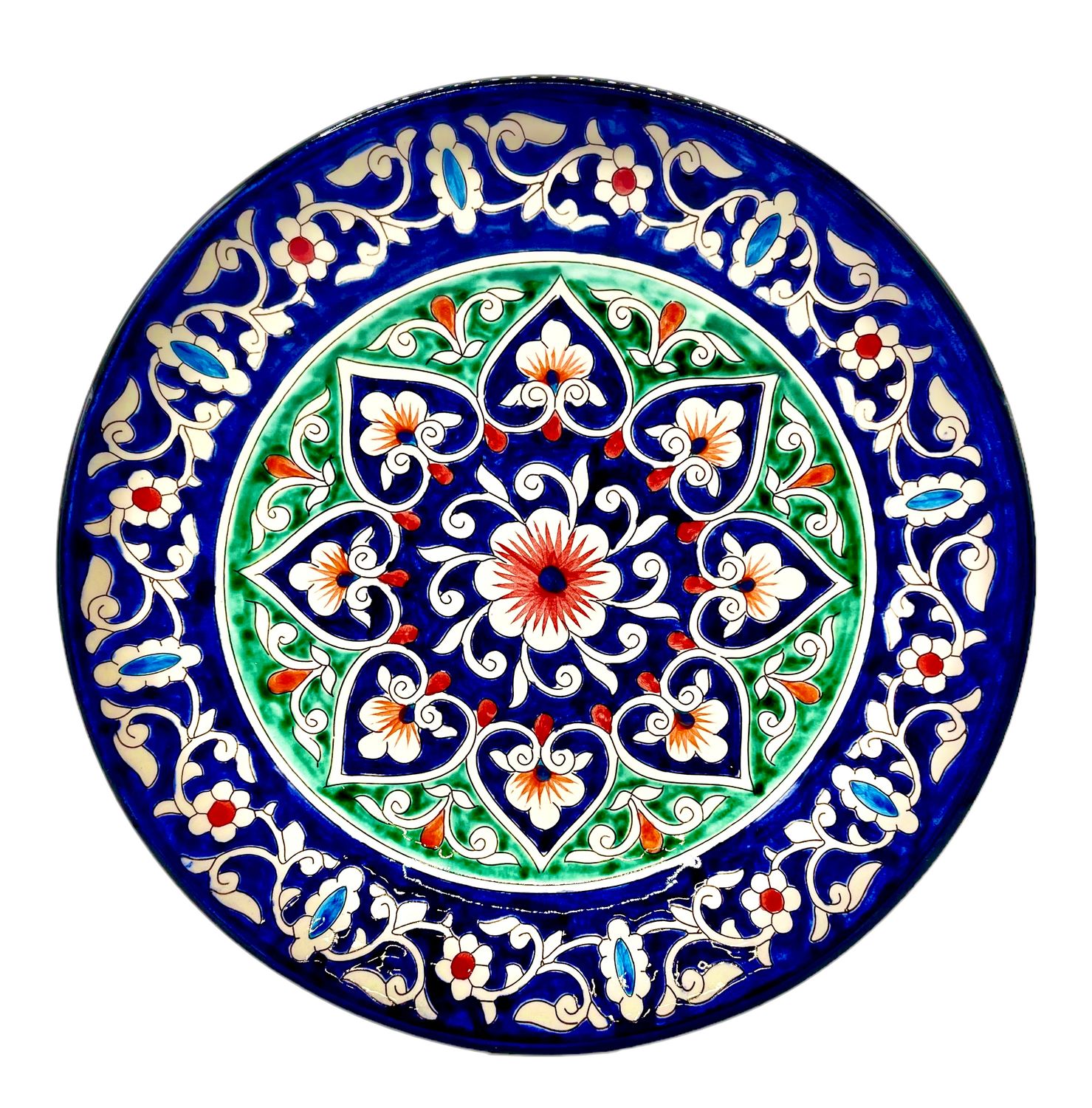 Handmade Legan 22 cm &quot;Qora galam&quot;, blue pattern