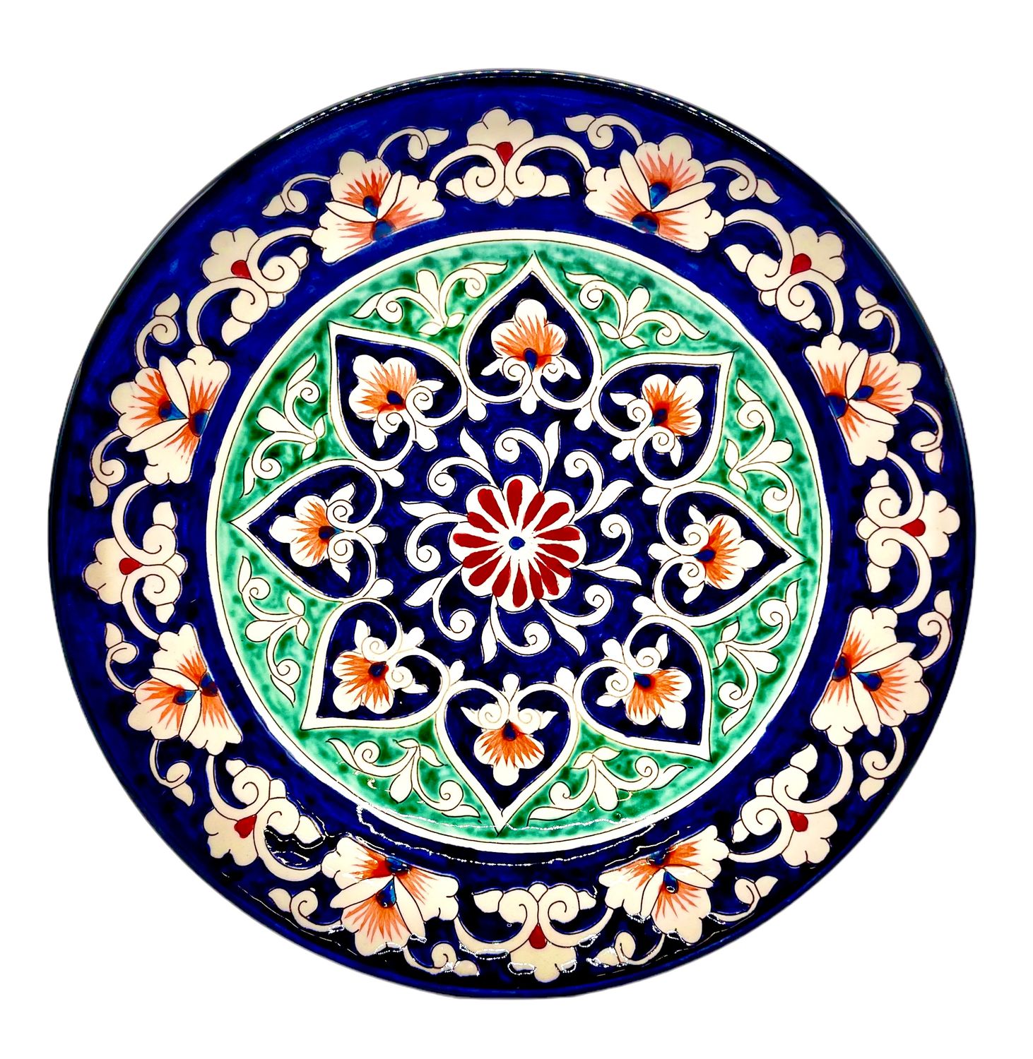 Handmade Legan 22 cm &quot;Qora galam&quot;, blue pattern