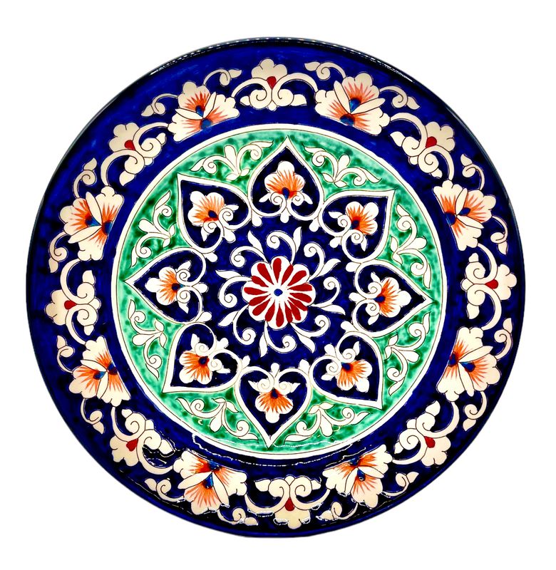 Handmade Legan 22 cm &quot;Qora galam&quot;, blue pattern