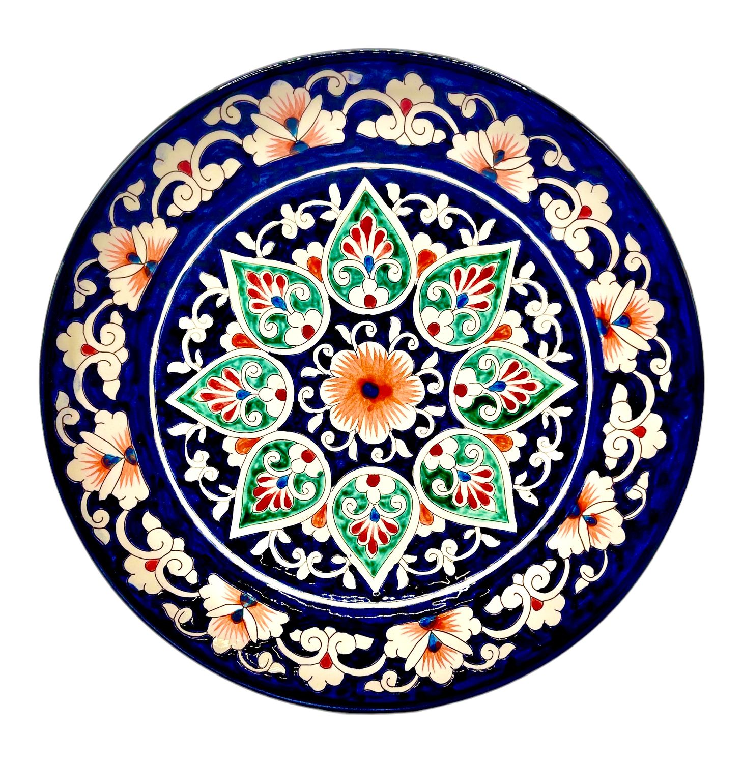 Handmade Legan 22 cm &quot;Qora galam&quot;, blue pattern