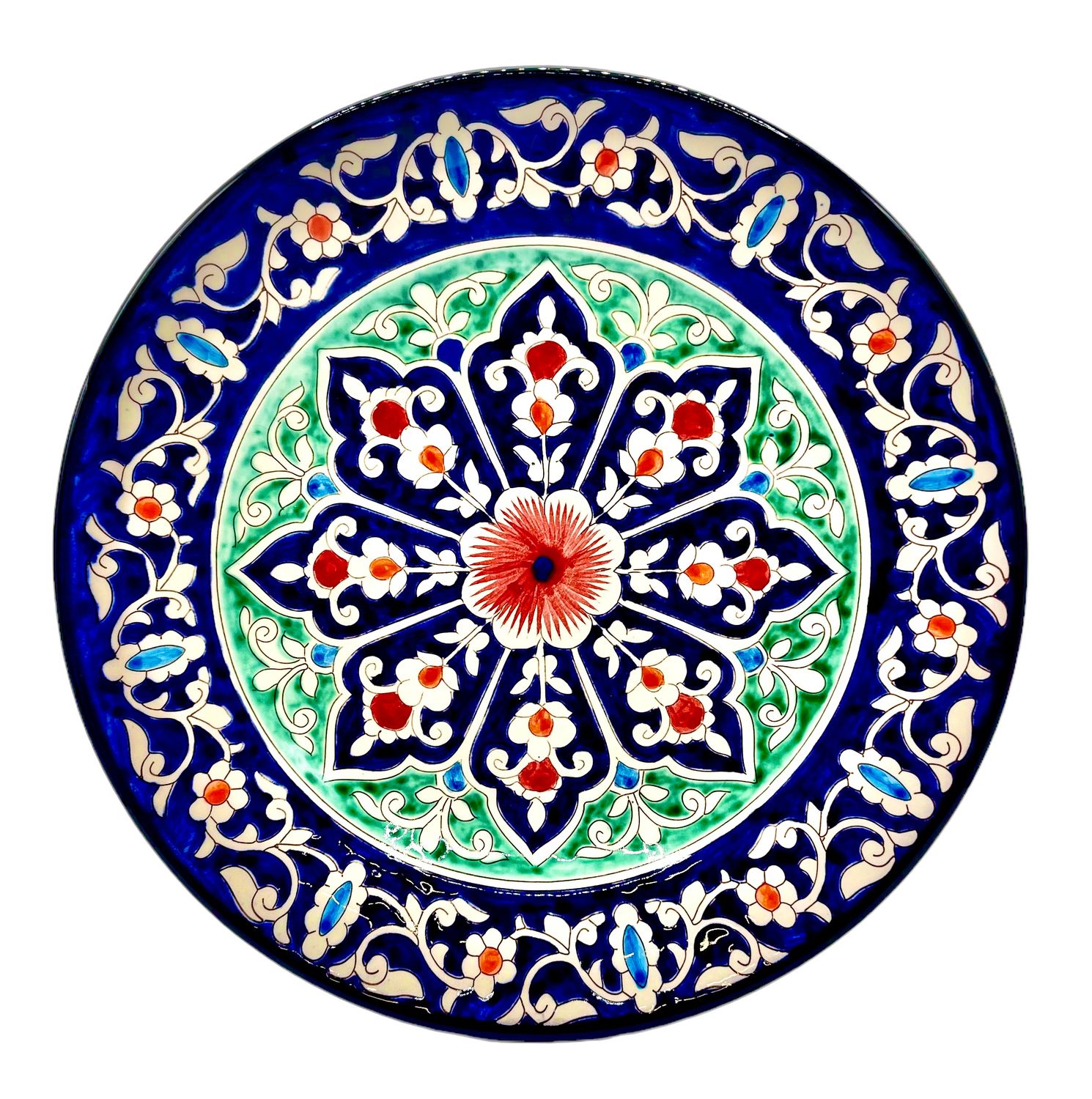 Handmade Legan 22 cm &quot;Qora galam&quot;, blue pattern