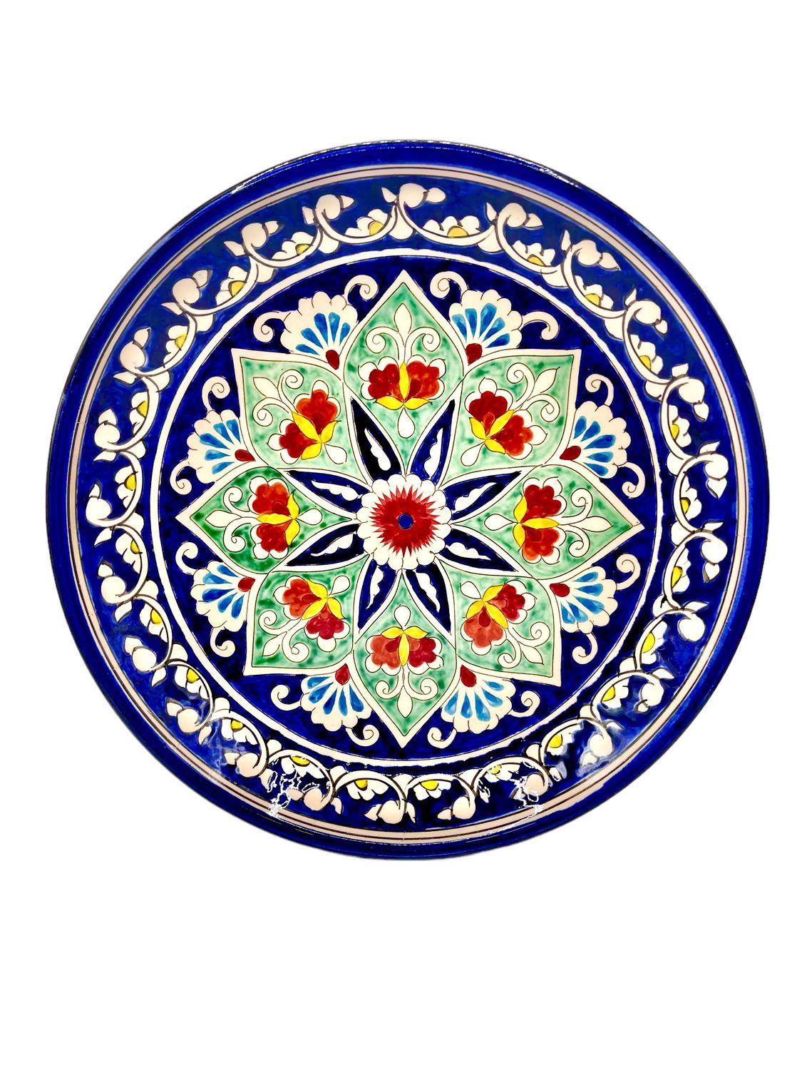 Handmade Legan 25 cm &quot;Qora galam&quot;, blue pattern