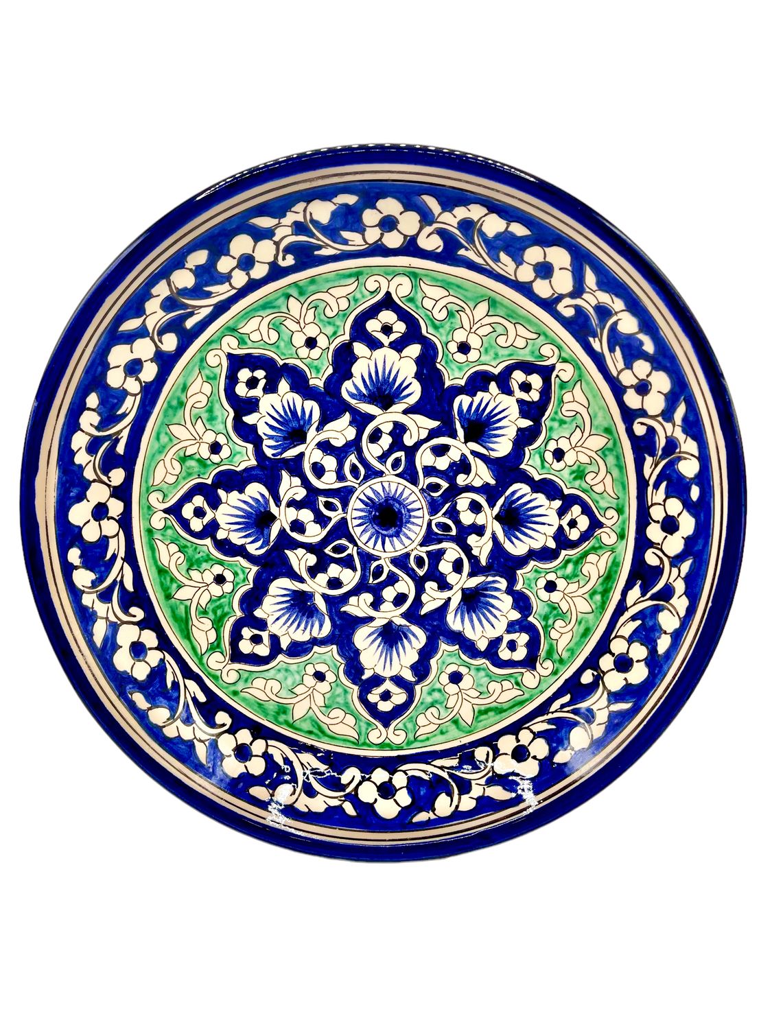 Handmade Legan 25 cm &quot;Qora galam&quot;, blue pattern