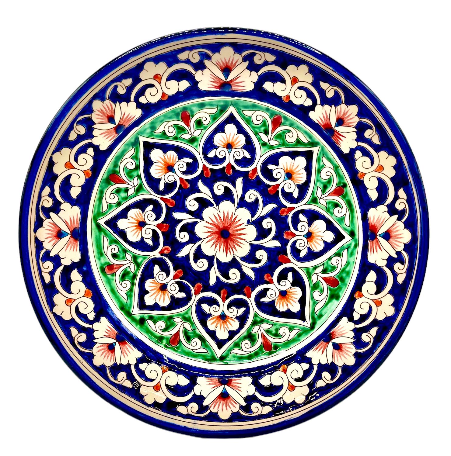 Handmade Legan 22 cm &quot;Qora galam&quot;, blue pattern
