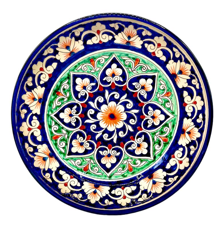Handmade Legan 22 cm &quot;Qora galam&quot;, blue pattern