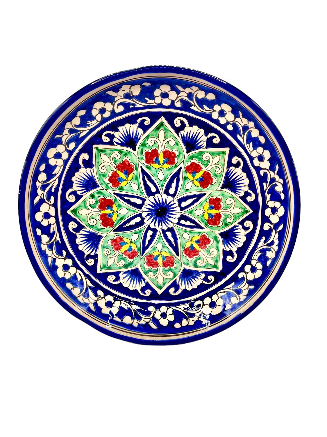 Handmade Legan 25 cm &quot;Qora galam&quot;, blue pattern