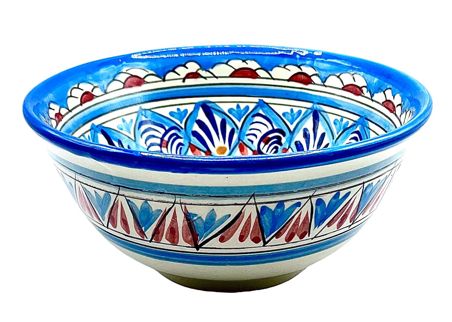 Handmade Bowl/Kosa 15 cm, 600 ml. for tea, spices, “Mechrob”, blue pattern