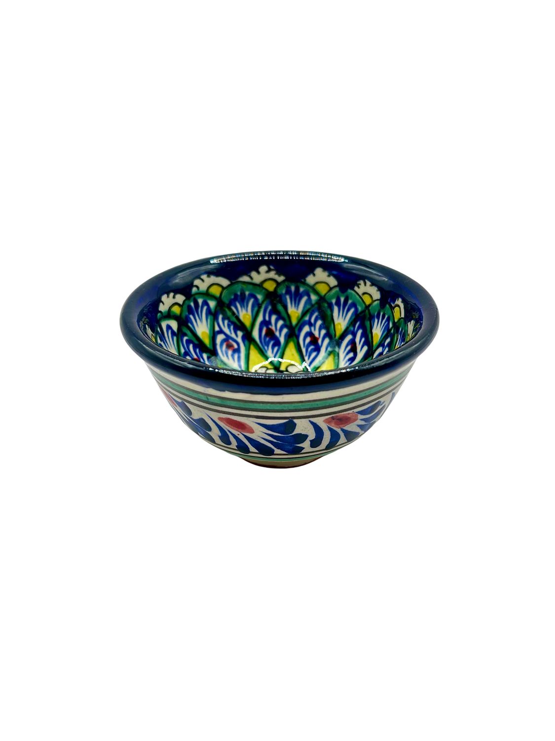 Handmade Bowl/Kosa 8 cm, 80 ml. for tea, spices, “Mechrob”, blue pattern