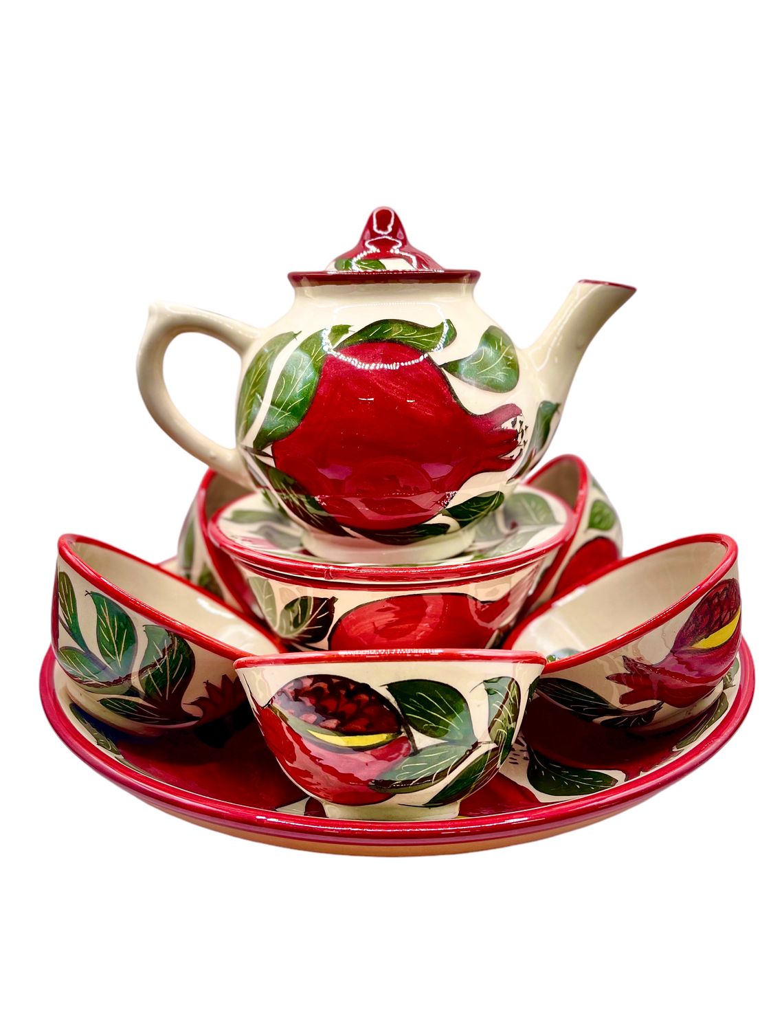 Handmade Tea Set pomegranate