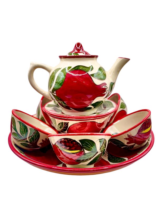 Handmade Tea Set pomegranate