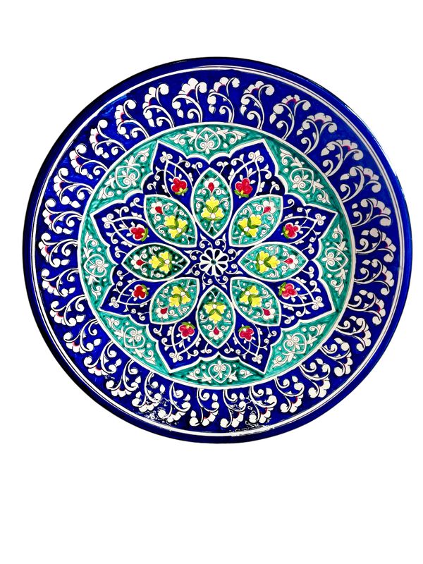 Handmade Legan 42 cm &quot;Qora galam&quot;, blue pattern