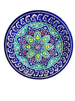 Handmade Legan 42 cm "Qora galam", blue pattern