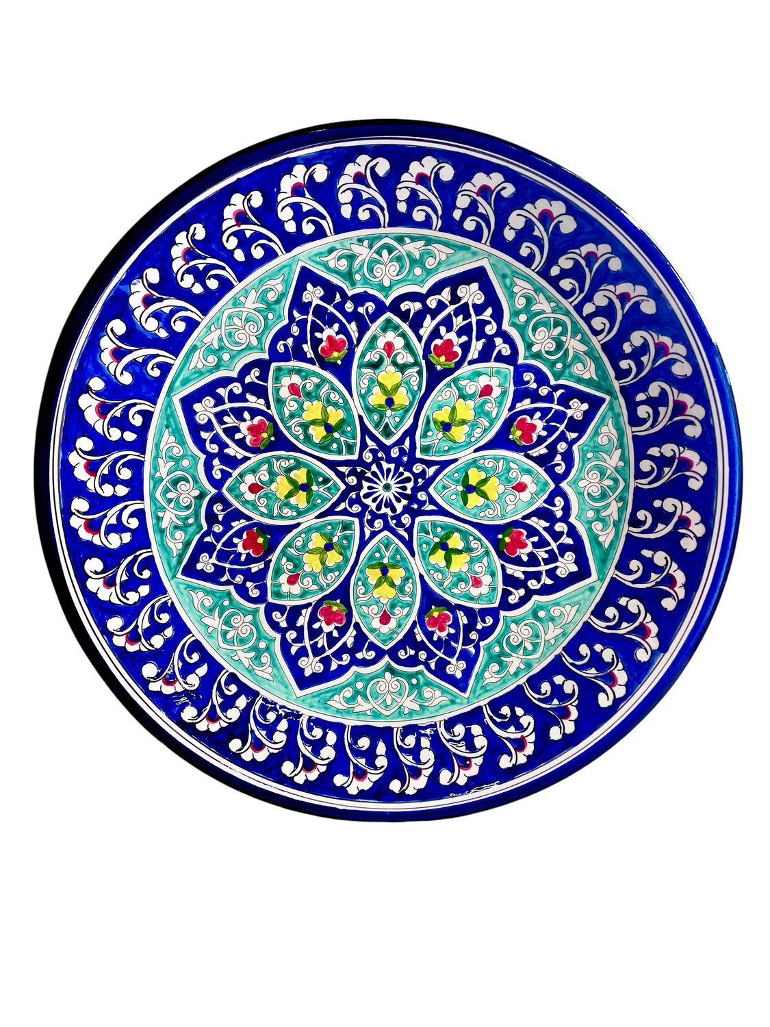 Handmade Legan 42 cm &quot;Qora galam&quot;, blue pattern