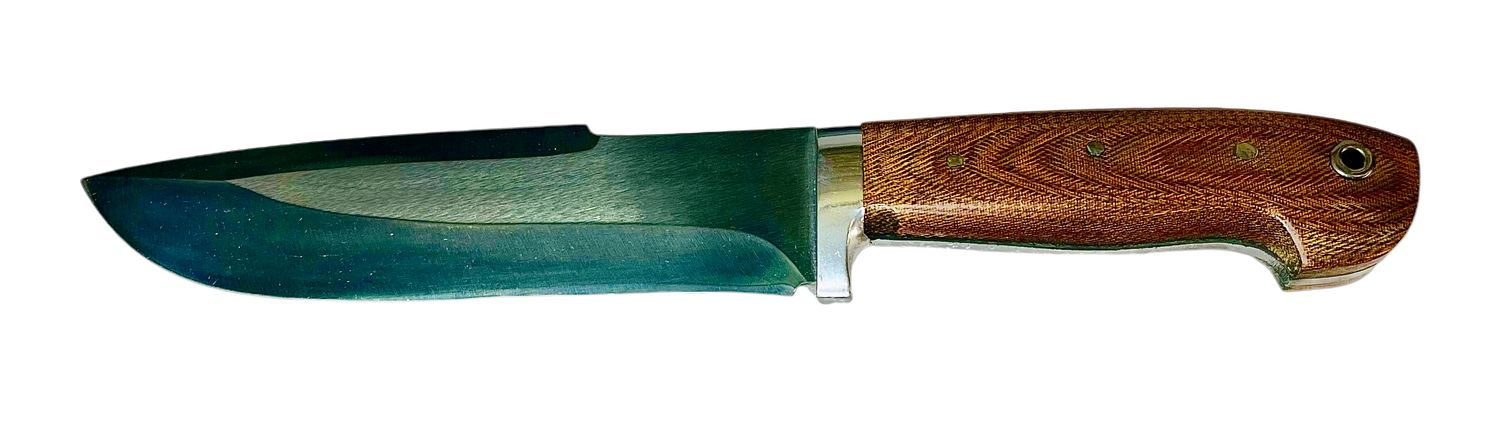 Uzbek knife Pchak, walnut handle, blade 17 cm, total length 29-30 cm.