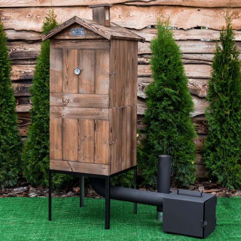 Wooden smoker Standart Plus, 100×50 cm (2-chamber)