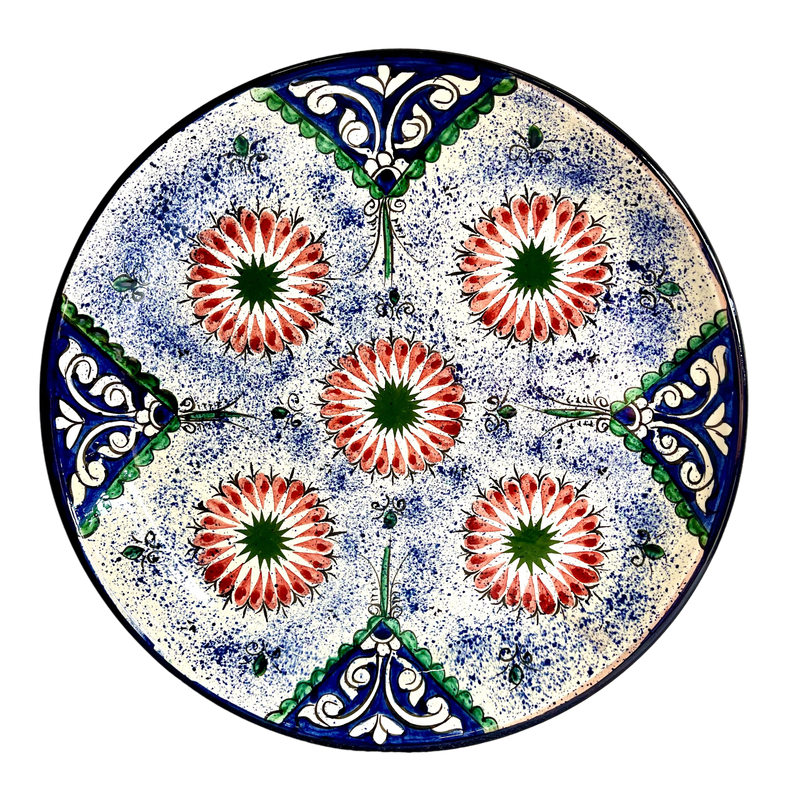 Handmade Legan 38 cm "Qora galam", blue pattern