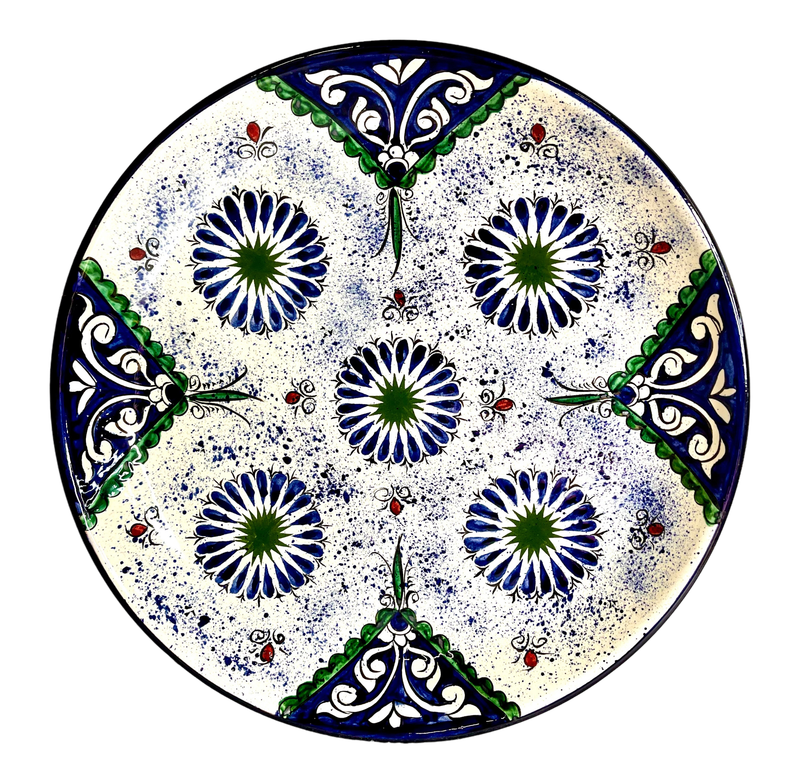 Handmade Legan 38 cm "Qora galam", blue pattern