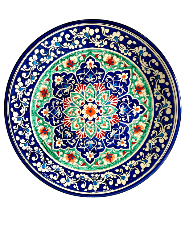 Handmade Legan 42 cm "Qora galam", blue pattern