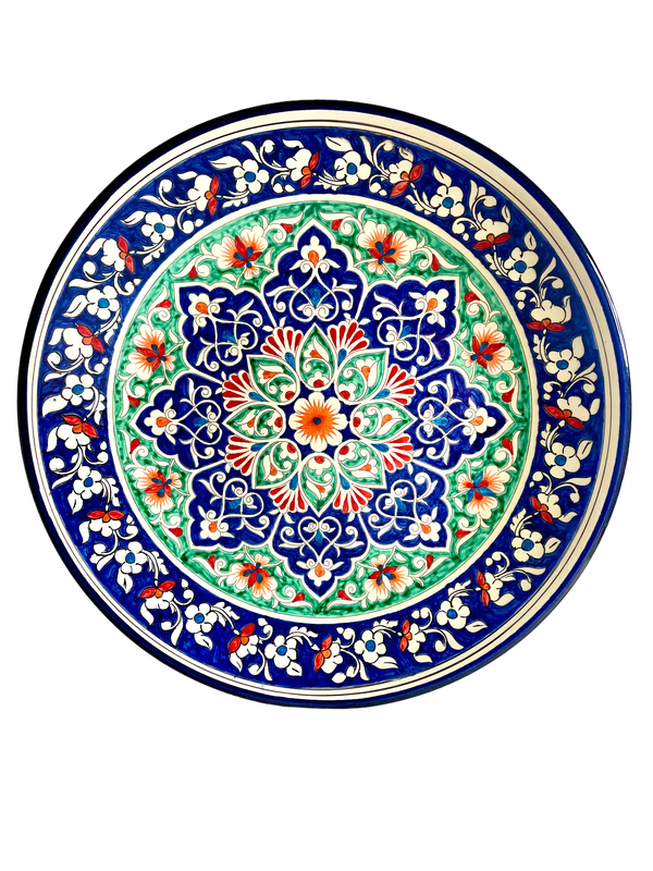 Handmade Legan 42 cm "Qora galam", blue pattern