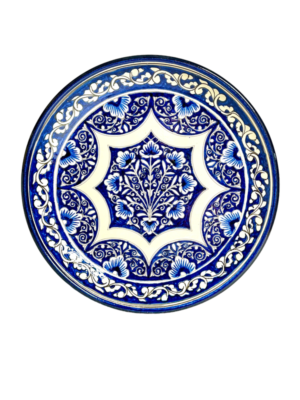 Handmade Legan 30 cm "Qora galam", blue pattern