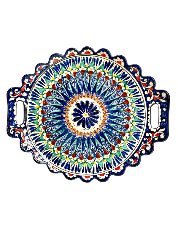 Handmade Legan 30/26 cm “Mechrob”, blue pattern