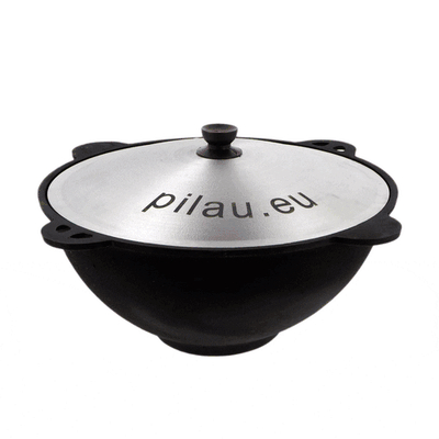 Uzbek polished Kazan with a flat bottom, handmade, 6 liters