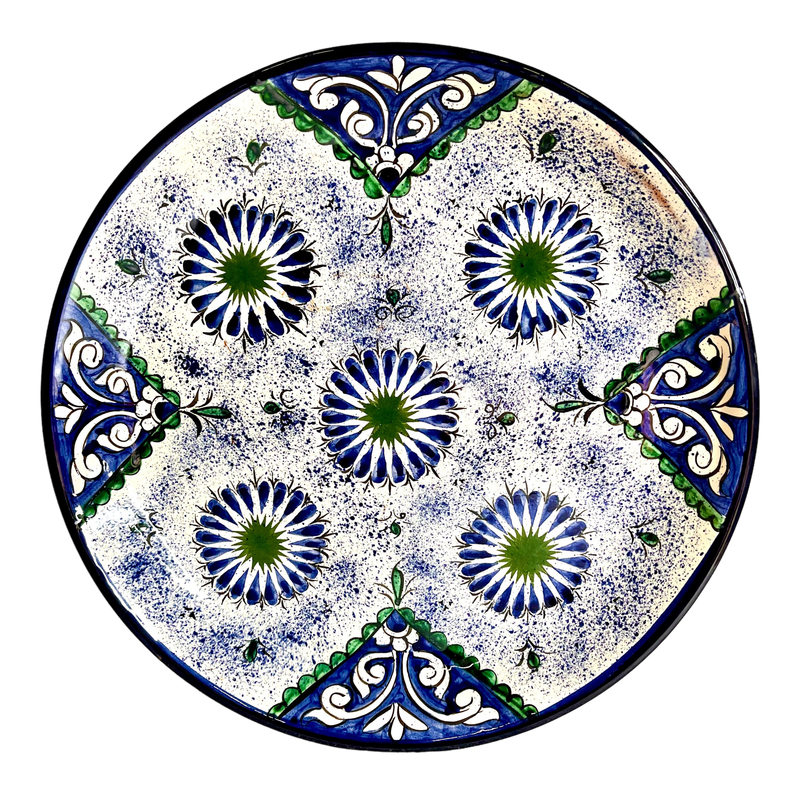 Handmade Legan 38 cm "Qora galam", blue pattern