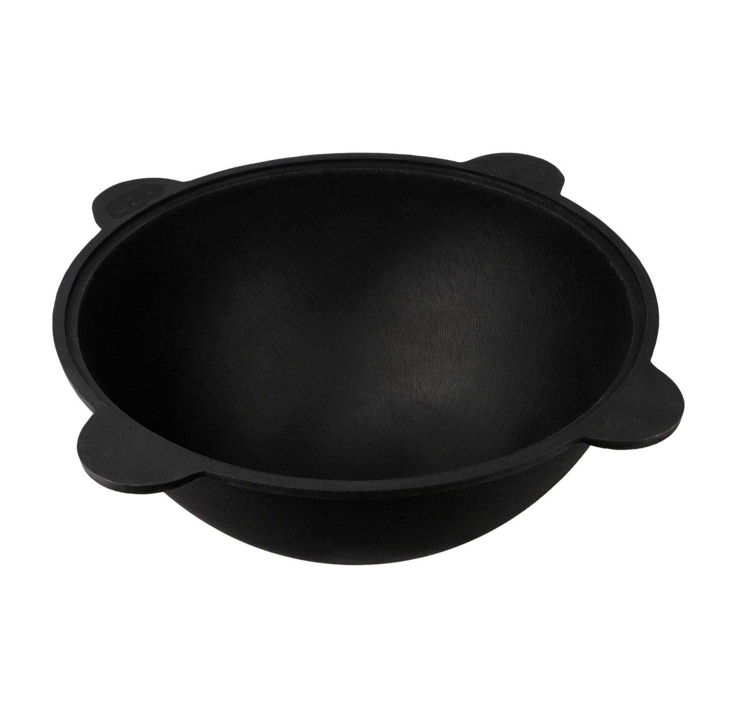 Uzbek polished Kazan with a round bottom, handmade, 80 liters. Without lid.