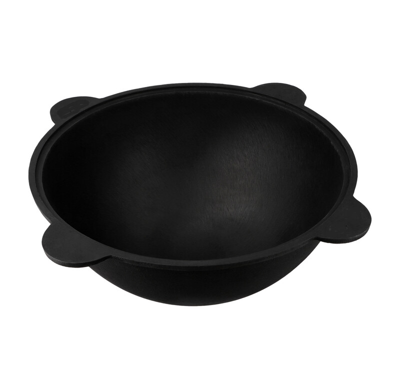 Uzbek polished Kazan with a round bottom, handmade, 40 liters. Without lid