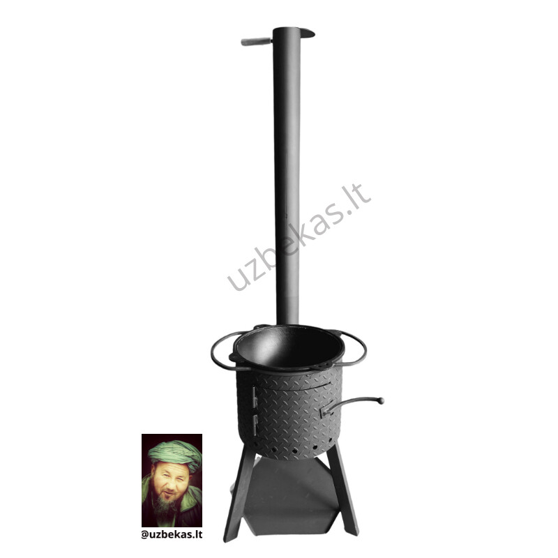 Stove "Laser", steel 4 mm, with chimney for 16-22 l boiler