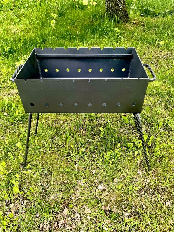 Barbecue grill, 50x31x14 cm,  4 mm steel, with holder.​