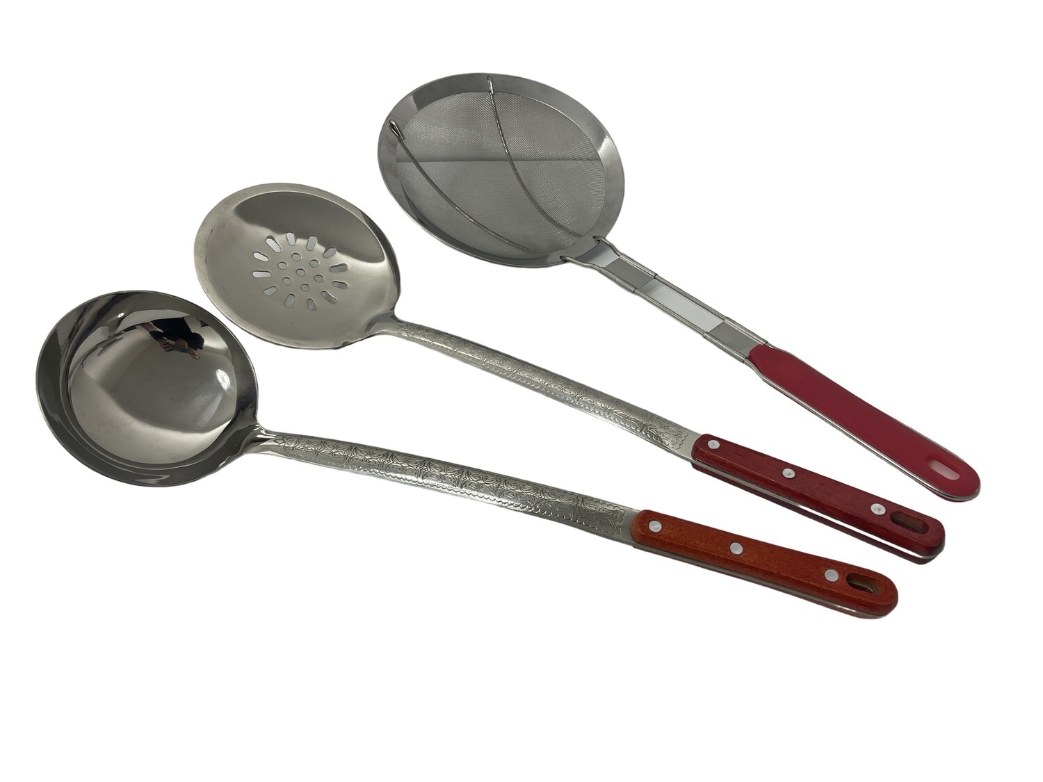 Skimmer 46 cm, Ladle 46 cm, Skimmer-colander 45 cm