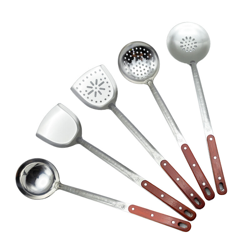 Skimmer 46 cm, Ladle 46 cm, Perforated ladle 44 cm, Solid turner 45 cm, Slotted turner 45 cm