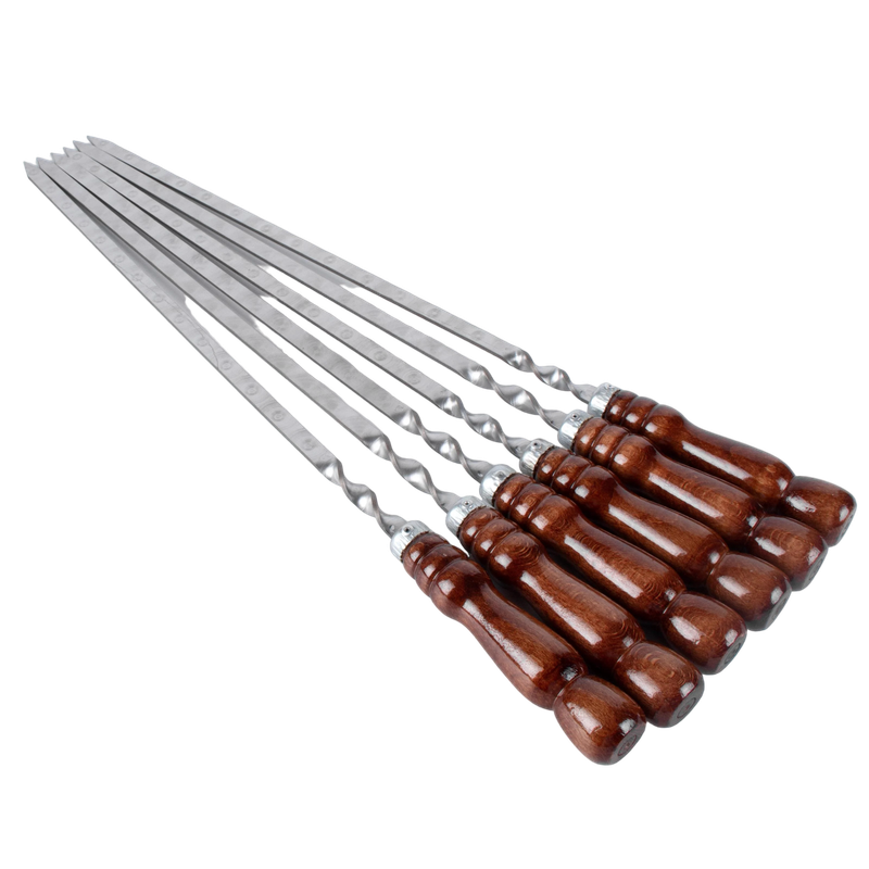 Skewer with wooden handle Liulia Kebab 70x55 cm 20/3 mm