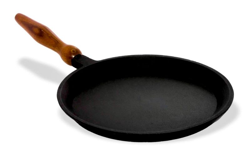 Uzbek cast iron pan for pancakes with handle, D24x1,5 cm
