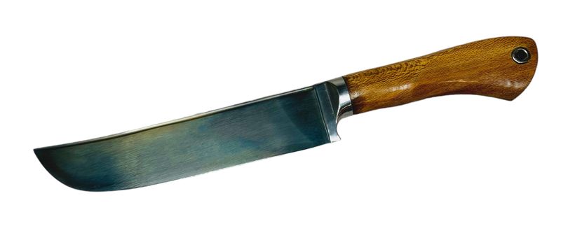 Uzbek knife Pchak, walnut handle, blade 17 cm, total length 29-30 cm.