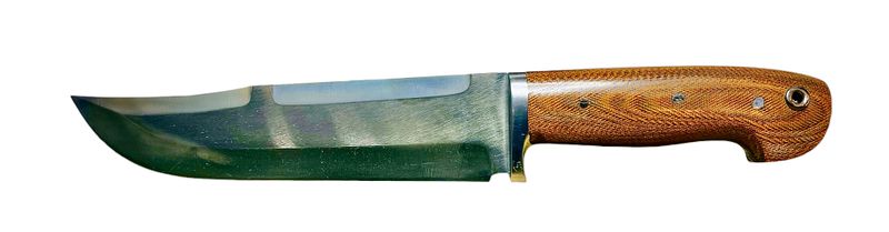Uzbek knife Pchak, walnut handle, blade 17-18 cm, total length 29-30 cm.