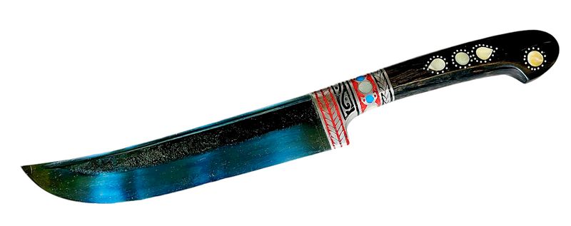 Uzbek knife Pchak, ebonite handle, blade 14 cm, total length 26-27 cm.