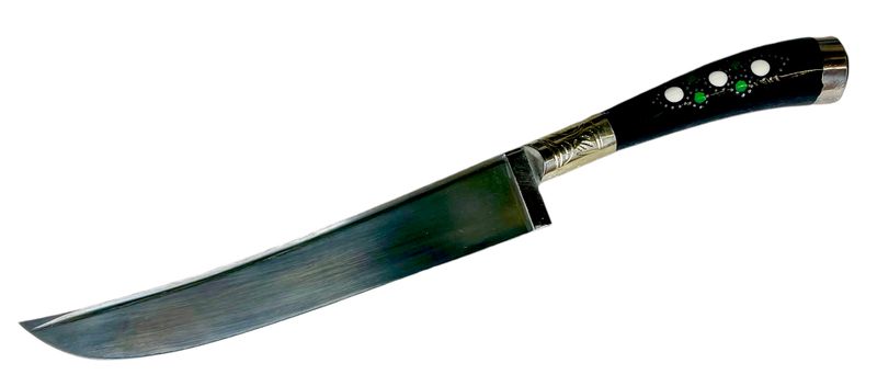 Uzbek knife Pchak, ebonite handle, blade 17-18 cm, total length 30 cm.