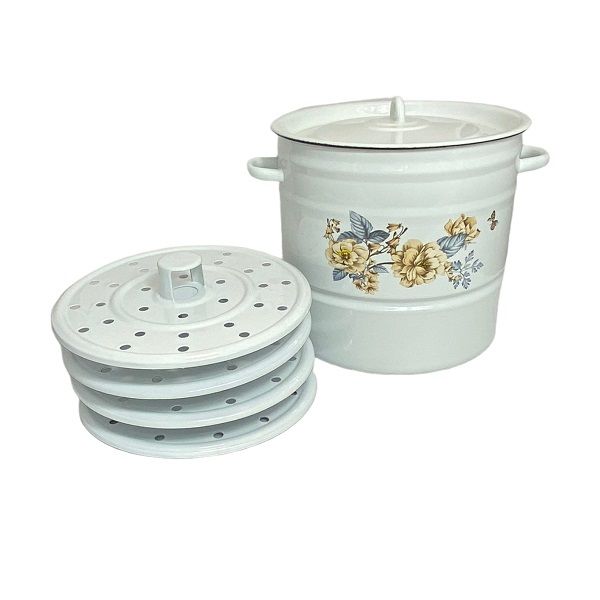 Mantovarka, 16 l, enameled, 4 compartments