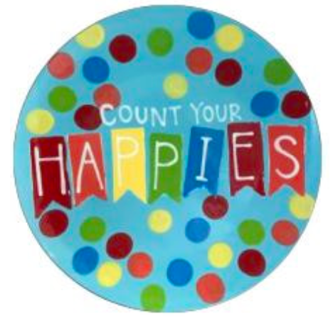 Camp in a Bag! Count Your Happies Coupe Dinner Plate