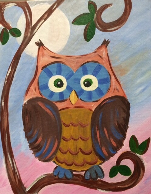 Camp in a Bag! Cute Owl Canvas