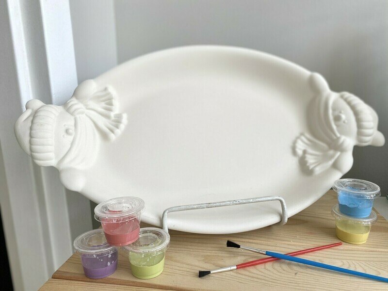 D/c&#39;d Snowman Platter