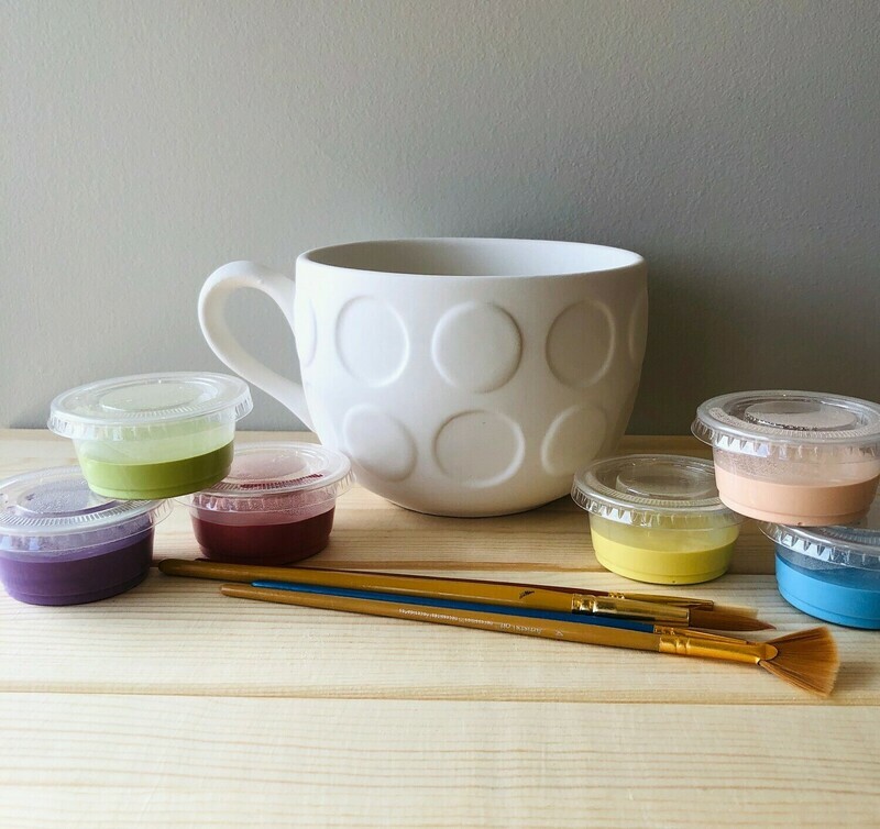 Jumbo Dot Latte Cappuccino Mug