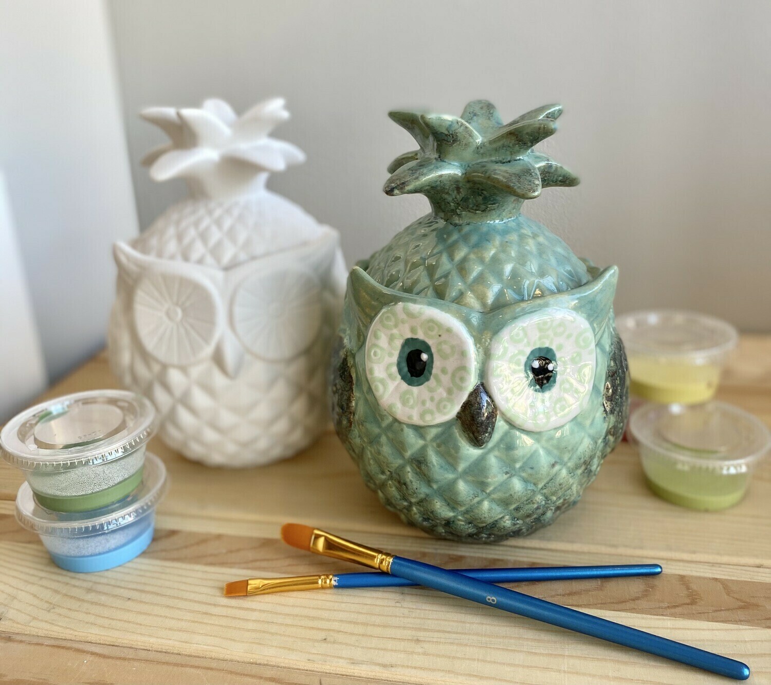 Pineapple Owl Jar