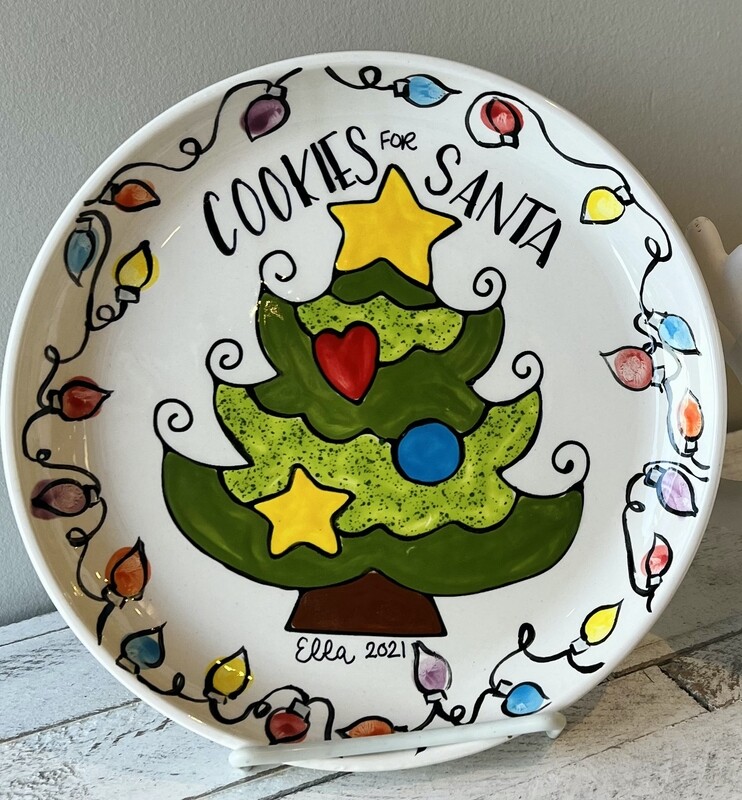 Christmas Tree Coloring Book Plate