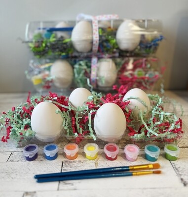 Take Home Easter Egg Carton with Acrylics & 4 Eggs