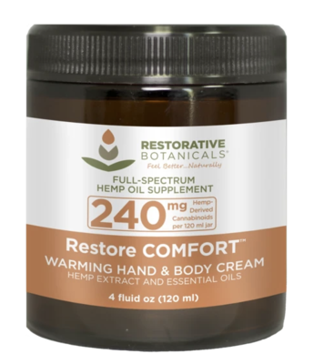 Restorative Botanicals: 240mg Restore Comfort Warming Cream 